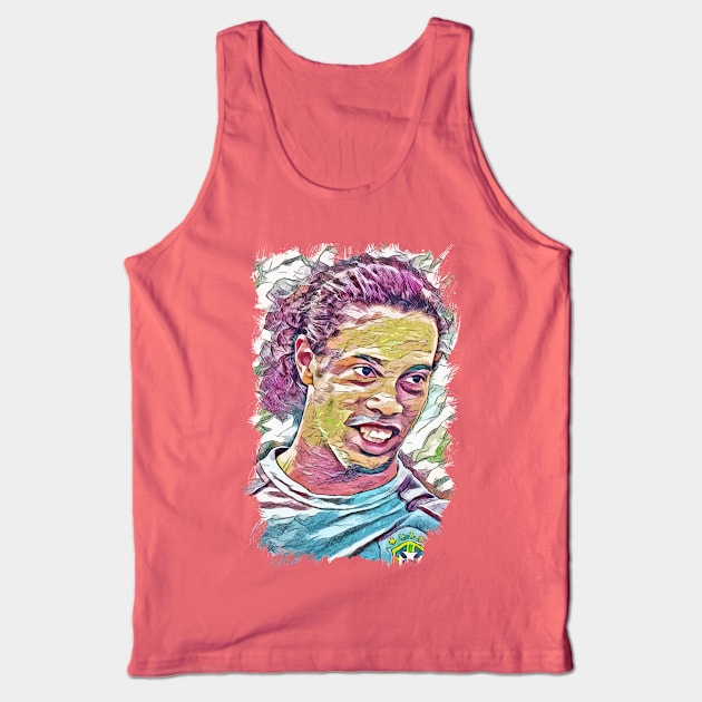 The Legend of Brasil - Abstract Portrait Tank Top by Naumovski